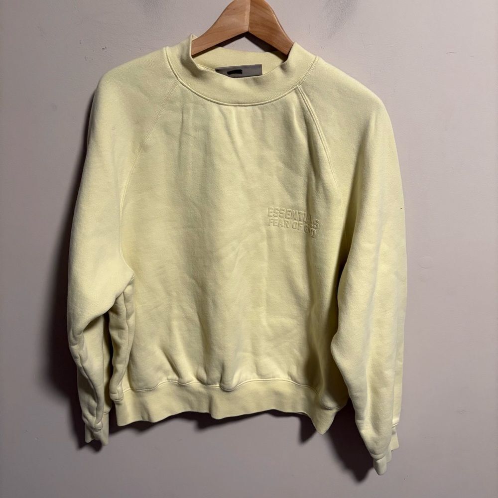Essentials Fear of God Yellow Canary Sweatshirt Pullover- Size XS